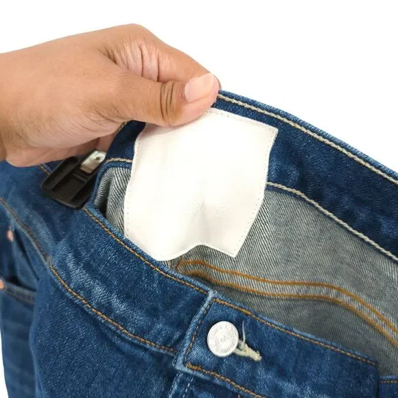 Mother Women 27 Pinch Sneak Jeans Blue Wide Leg Denim High Waist Pleated NEW - Picture 5 of 10